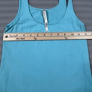 Talula Babaton Shirt Womens Medium Blue Tank Top Nylon Spandex Stretch Made USA